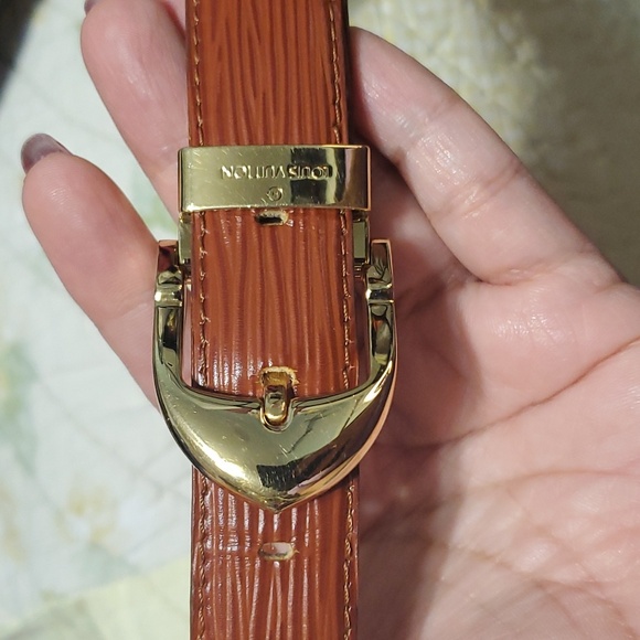 Louis Vuitton women's belt Ceinture Classic Epi brown leather size 85/34 (XS) - Picture 3 of 8